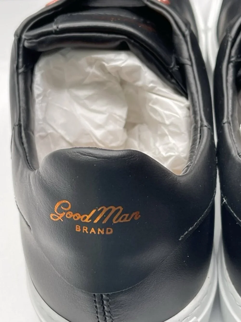 Good Man Brand Men's Legend Court Black Leather Suede Italy Sneaker Size 11‎